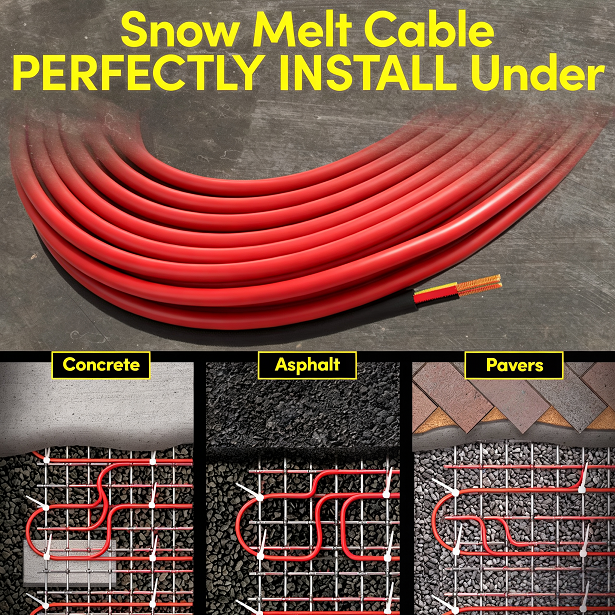 Heavy-Duty Snow Melting Mat - ElectricSnowMelt